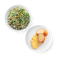 Котлета куриная по-киевски с пюре и Салат Весенний Mazzali