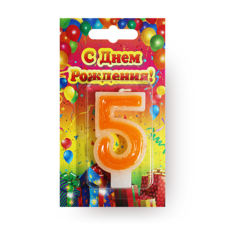 Свеча Цифры 5 Candles Asia