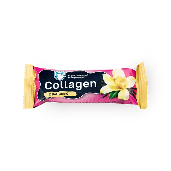 Сырок творожный глазированный «Снеговичок» с ванилью, обогащённый коллагеном