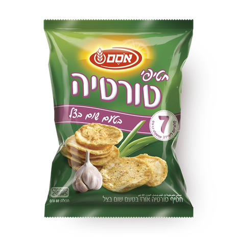 Tortilla Onion and garlic flavored snack