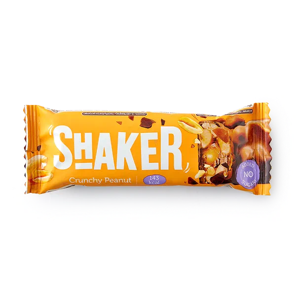 Батончик низкоуглеводный FitnesShock Shaker хрустящий арахис в глазури без сахара