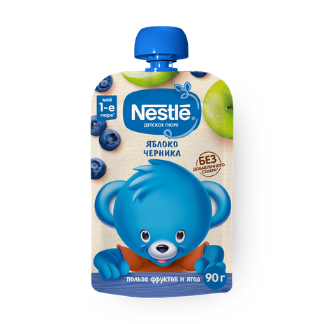 Пюре детское Nestle из яблока и черники