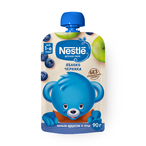 Пюре детское Nestle из яблока и черники