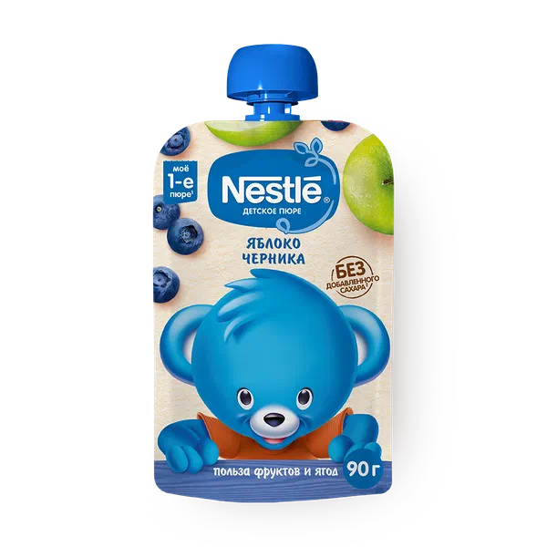 Пюре детское Nestle из яблока и черники