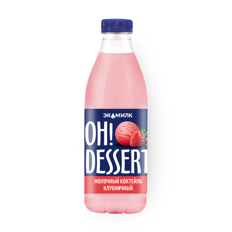Коктейль молочный «Экомилк» Oh!Dessert клубничный 2%