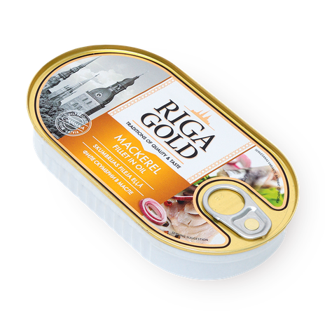 Филе скумбрии Riga Gold атлантическая в масле
