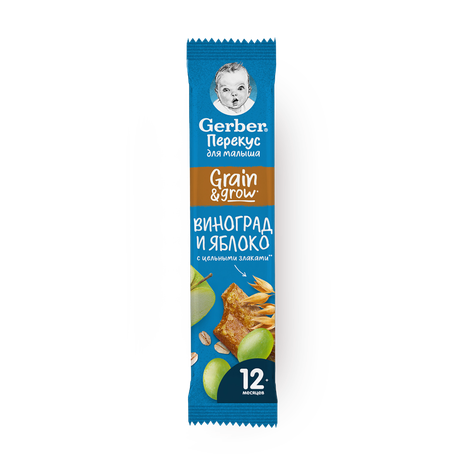 Батончик злаковый Gerber Doremi яблоко и виноград