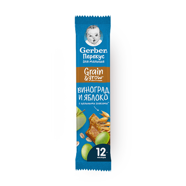 Батончик злаковый Gerber Doremi яблоко и виноград