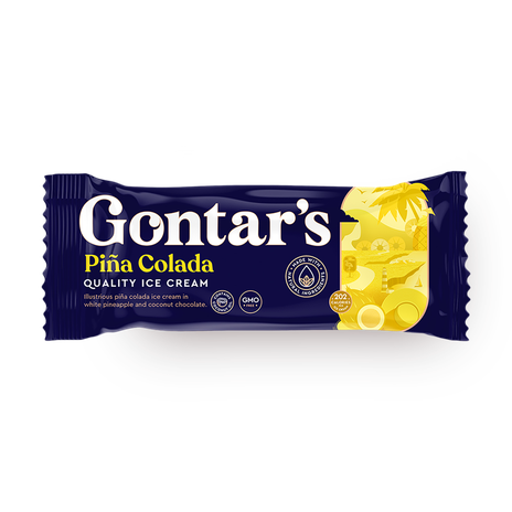 Мороженое молочное Пина колада Gontar's в глазури эскимо — купить с ...