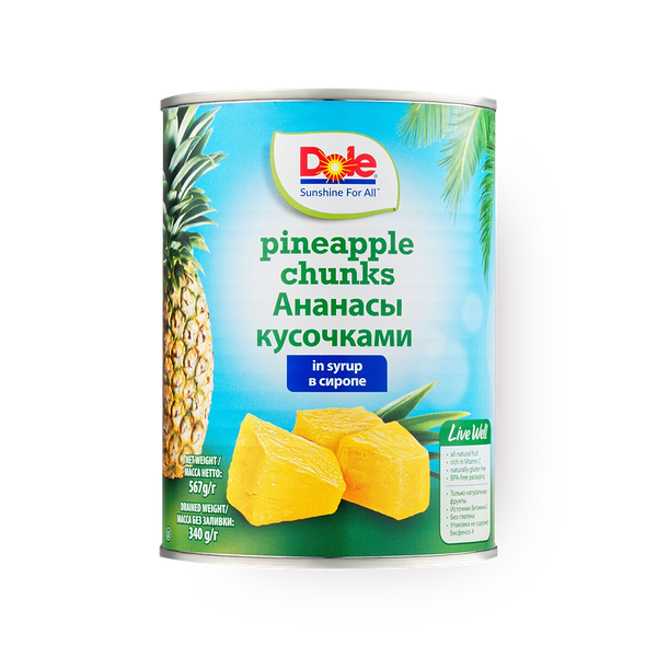 Ананас Dole кусочки в сиропе