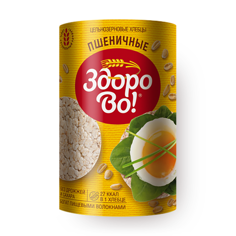 Хлебцы цельнозерновые пшеничные «Здорово!»