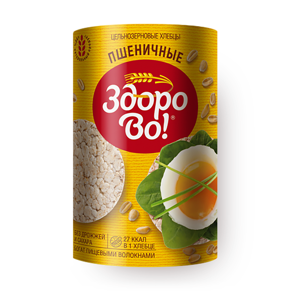Хлебцы цельнозерновые пшеничные «Здорово!»