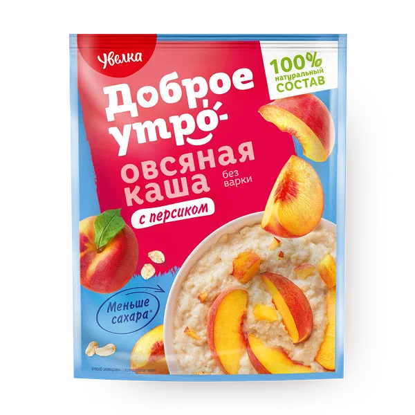 Каша овсяная без варки «Увелка» с персиком