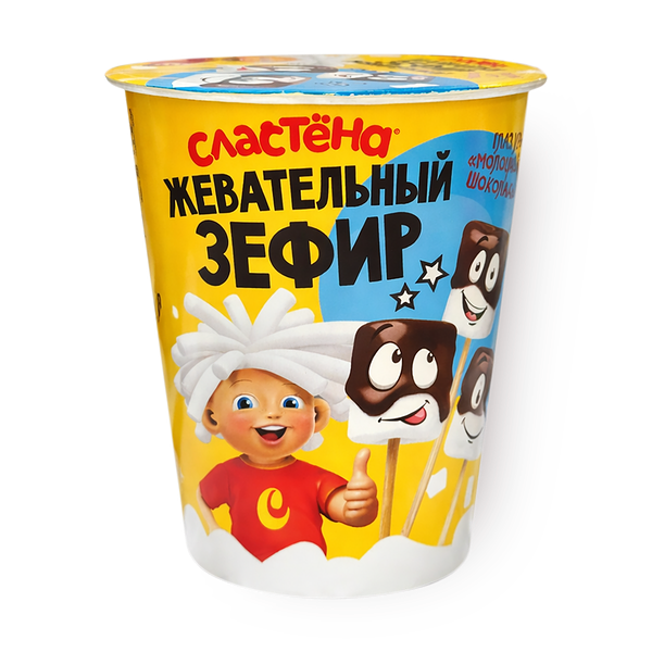 Зефир жевательный «Сластёна» в глазури молочный шоколад