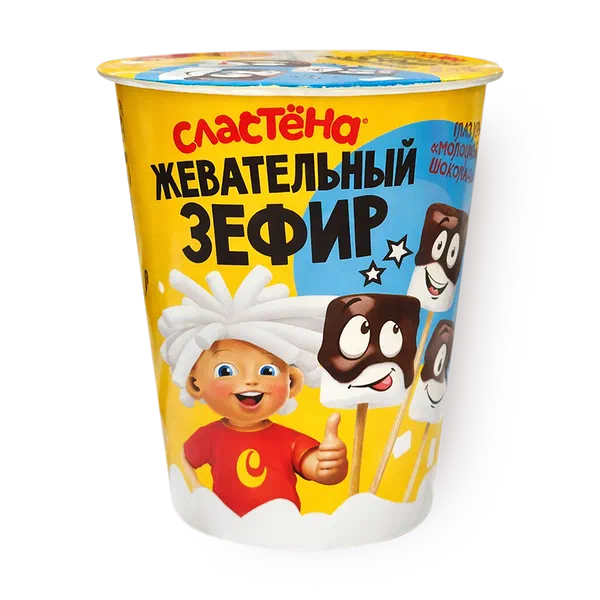 Зефир жевательный «Сластёна» в глазури молочный шоколад