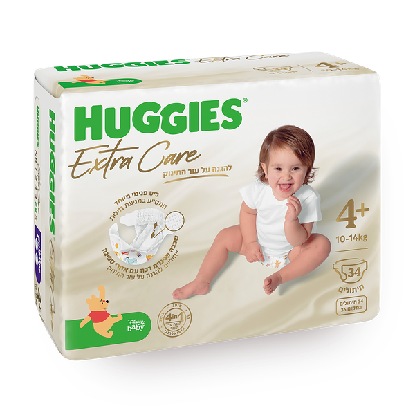 ‎Huggies Extra Care Size 4 +