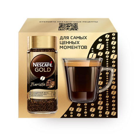 Кофе растворимый Nescafe Gold Barista в наборе с кружкой