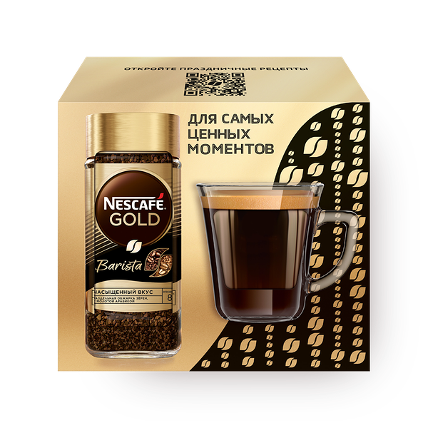 Кофе растворимый Nescafe Gold Barista в наборе с кружкой