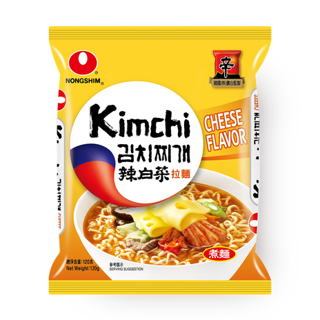 Лапша быстрого приготовления Nongshim Кимчи Рамен с сырным вкусом