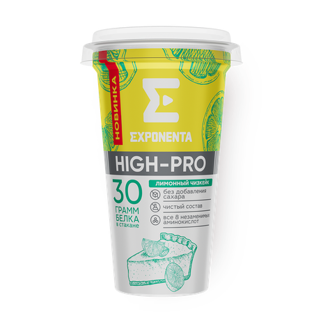 Напиток кисломолочный обезжиренный Exponenta High-Pro лимонный чизкейк