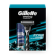 Набор подарочный Gillette с бритвой Mach 3 и гелем для бритья очищающим