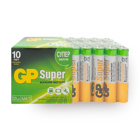 Батарейки алкалиновые GP Super AAA