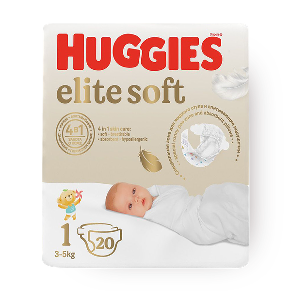 Подгузники Huggies Elite Soft №1