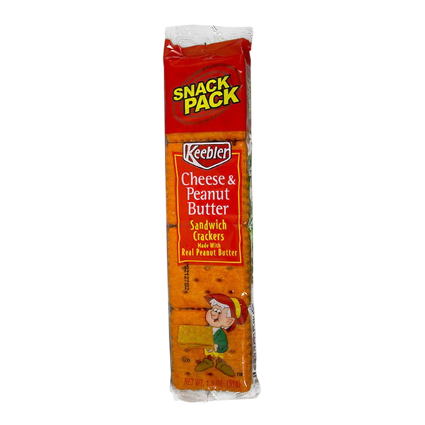 Cheddar cheese flavored cracker sandwich