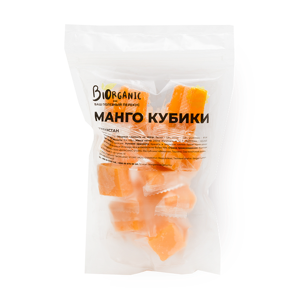 Манго сушёное Biorganic кубики