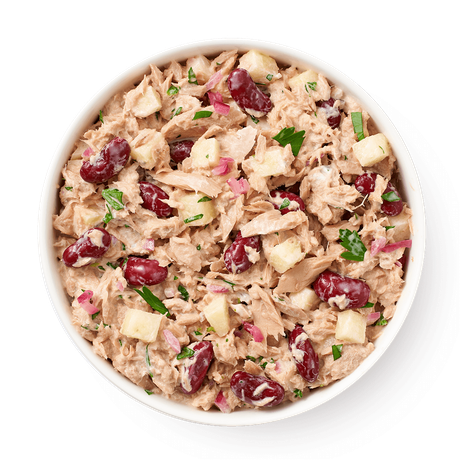 Салат из тунца с яблоком и красной фасолью
