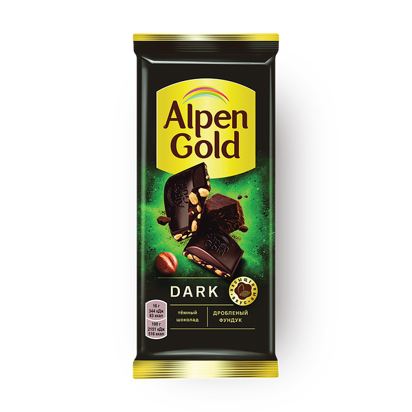 Шоколад тёмный Alpen Gold Dark с фундуком