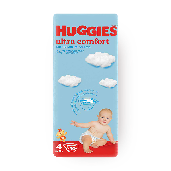 Подгузники Huggies Ultra Comfort Jumbo 4 для мальчиков