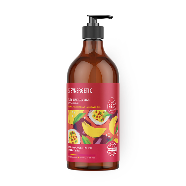 Гель для душа Synergetic тропическое манго и маракуйя
