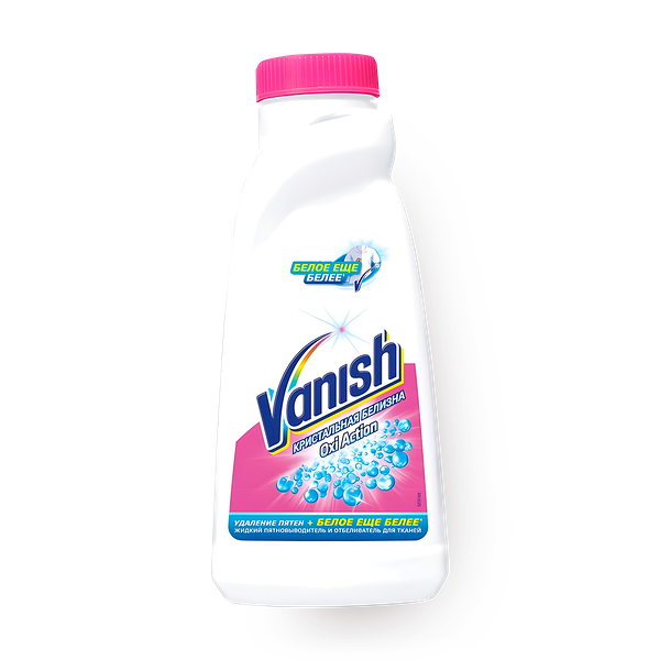 Пятновыводитель-отбеливатель Vanish Oxi Action Кристальная белизна для белых тканей