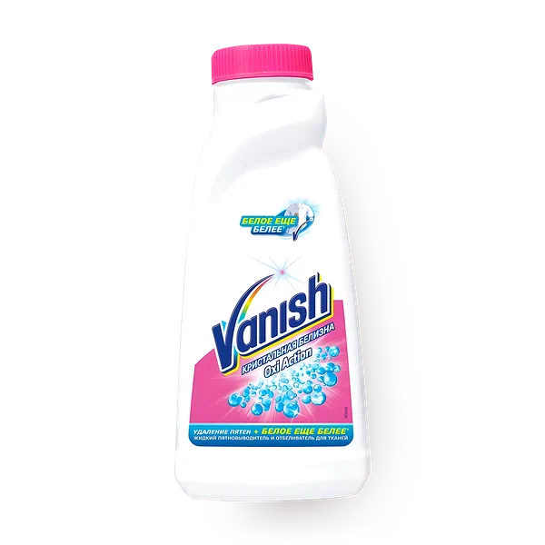 Пятновыводитель-отбеливатель Vanish Oxi Action Кристальная белизна для белых тканей