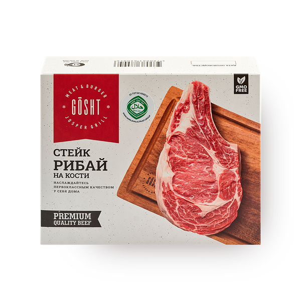 Полуфабрикат говяжий Steak Ribay On The Bone Gosht замороженный
