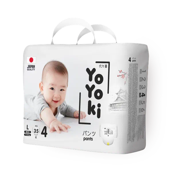 Подгузники-трусики Yoyoki размер 4 7-14 кг