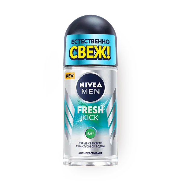 Дезодорант-антиперспирант Nivea Men Fresh Kick с кактусовой водой роликовый