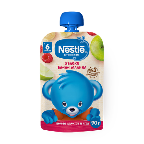 Пюре детское Nestle из яблок, банана и малины