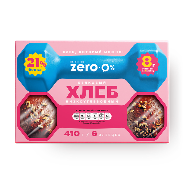 Хлеб белковый Mr. Djemius Zero низкоуглеводный 6 шт.