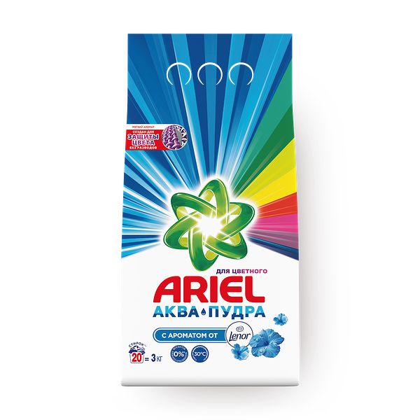 Порошок стиральный Ariel с ароматом от Lenor автомат