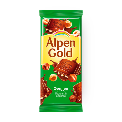 Шоколад молочный Alpen Gold с фундуком