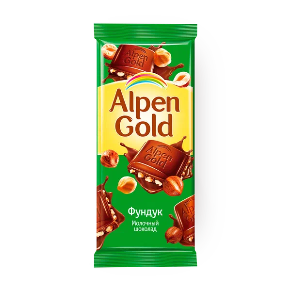 Шоколад молочный Alpen Gold с фундуком
