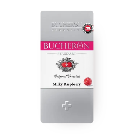 Шоколадная плитка молочный с кусочками малины Standart ж/б