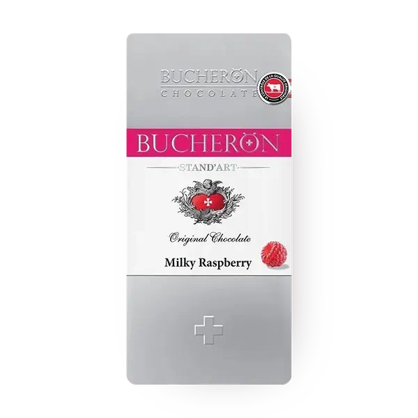 Шоколадная плитка молочный с кусочками малины Standart ж/б