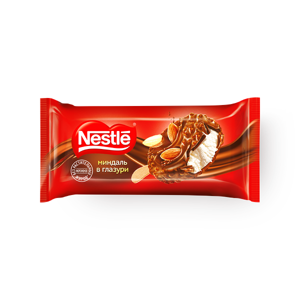 Мороженое пломбир Nestle миндаль в глазури эскимо