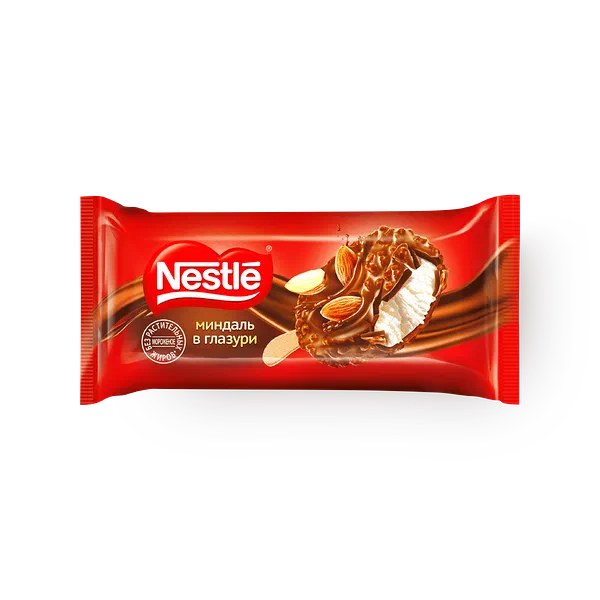 Мороженое пломбир Nestle миндаль в глазури эскимо