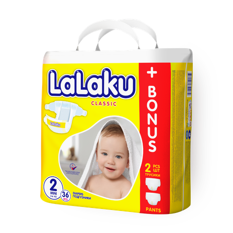 Подгузники Lalaku Giga мини размер 2 3-6 кг