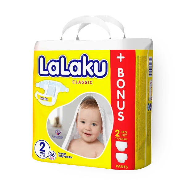 Подгузники Lalaku Giga мини размер 2 3-6 кг