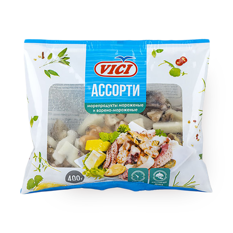 Морепродукты ассорти VICI замороженное